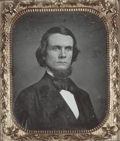 Portrait of Abraham S. Mitchell, Proprietor of the St. Louis Intelligencer, a St. Louis Newspaper. The Daguerreotype is in Its Original Case by Thomas M. Easterly